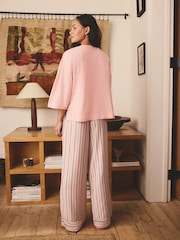 وردي مرجاني خطوط - بيجاما بكم قصير - صورة 3 من 10