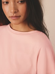 وردي مرجاني خطوط - بيجاما بكم قصير - صورة 4 من 10