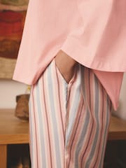 وردي مرجاني خطوط - بيجاما بكم قصير - صورة 7 من 10