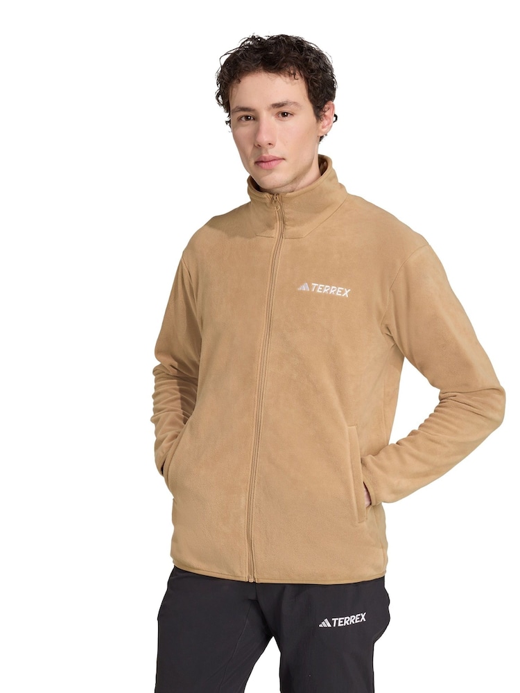 adidas Terrex Brown Multi Essentials Full-Zip Fleece Jacket - Image 1 of 5 adidas Terrex Brown Multi Essentials Full-Zip Fleece Jacket - Image 1 of 5