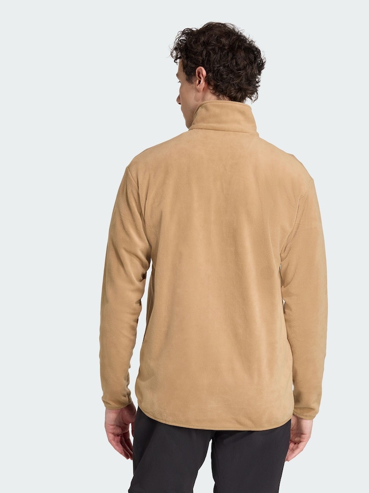 adidas Terrex Brown Multi Essentials Full-Zip Fleece Jacket - Image 2 of 5 adidas Terrex Brown Multi Essentials Full-Zip Fleece Jacket - Image 2 of 5