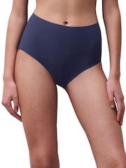 Chantelle Blue Soft Stretch Seamless One Size High Waisted Knickers - Image 1 of 3