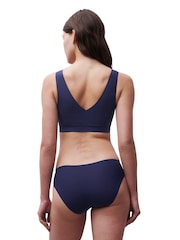 Chantelle Blue Soft Stretch Seamless V-Neck Padded Crop Top - Image 4 of 4
