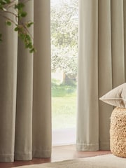 Yard Natural Heavy Chenille Velvet Pencil Pleat Curtains - Image 4 of 5