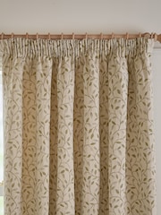 Voyage Maison Green Cervino Floral Jaquard Pencil Pleat Curtains - Image 3 of 12