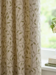 Voyage Maison Green Cervino Floral Jaquard Pencil Pleat Curtains - Image 5 of 12