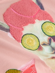 Pink Lama Graphic Short Sleeve Pyjamas - Image 9 of 10