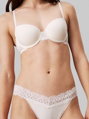 Calvin Klein White Bikini Briefs Soft Stretch Lace - Image 3 of 4