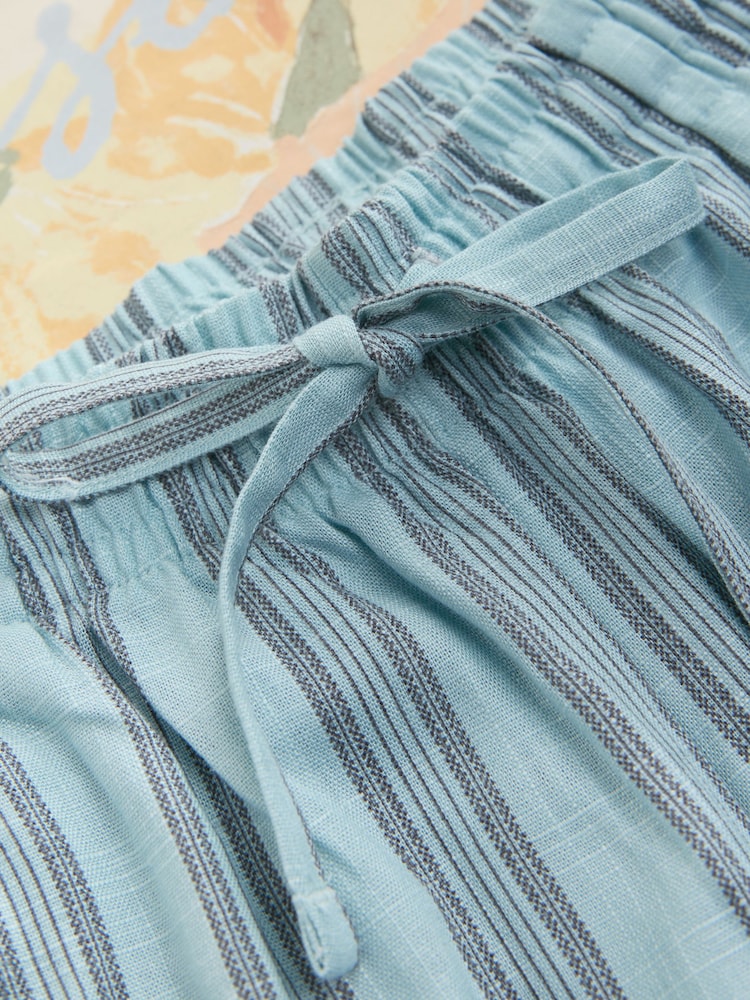 Blue Stripe Graphic Short Sleeve Pyjamas - Image 3 of 3