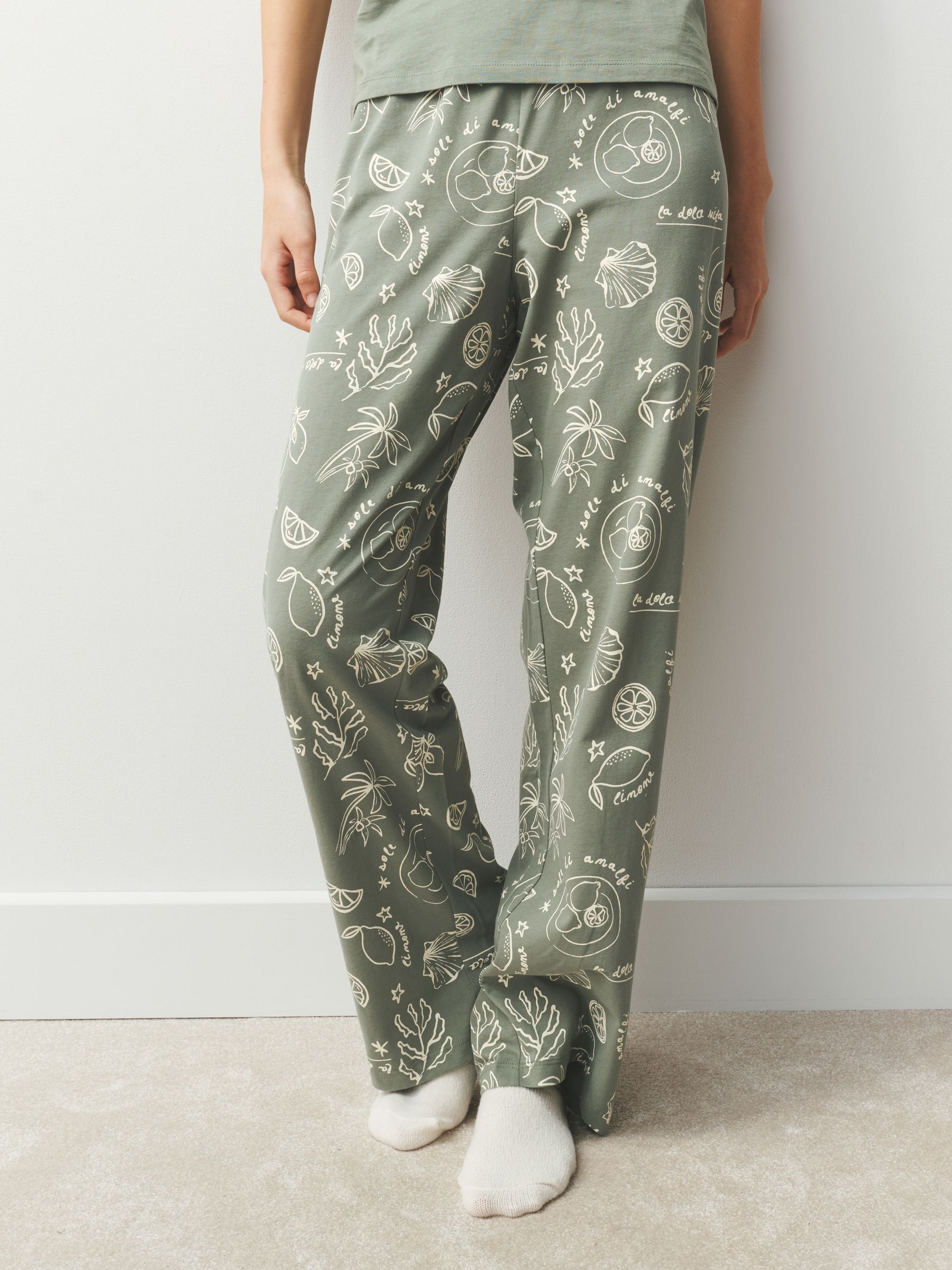 Buy Sage Green Lemons Short Sleeve Pyjamas from Next USA