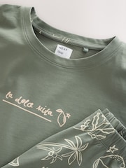 Sage Green Lemons Short Sleeve Pyjamas - Image 3 of 3