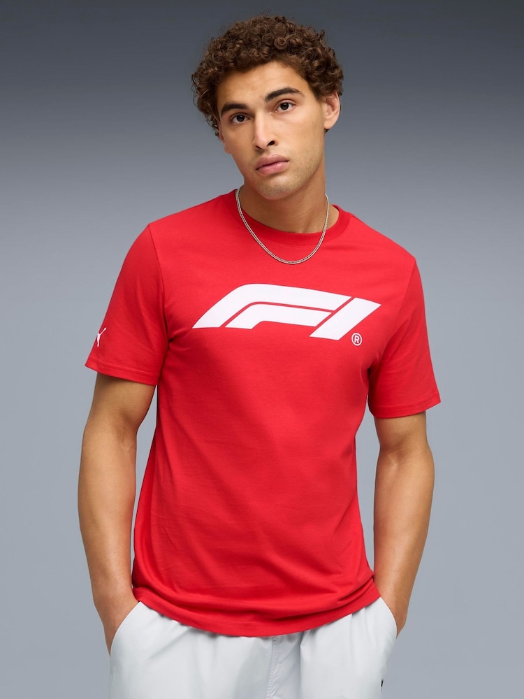 Puma Red Formula 1® Essentials Logo T-Shirt - Image 1 of 5