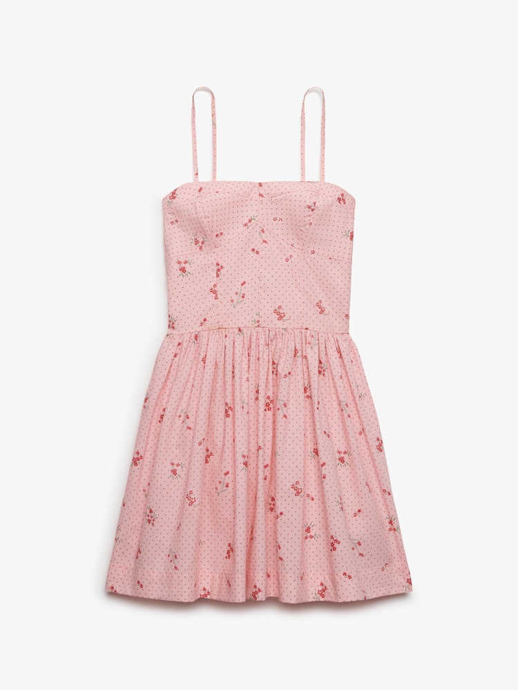 Superdry Pink Corset Cami Mini Dress - Image 1 of 2