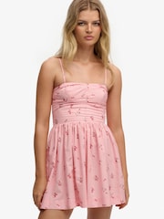 Superdry Pink Corset Cami Mini Dress - Image 4 of 8