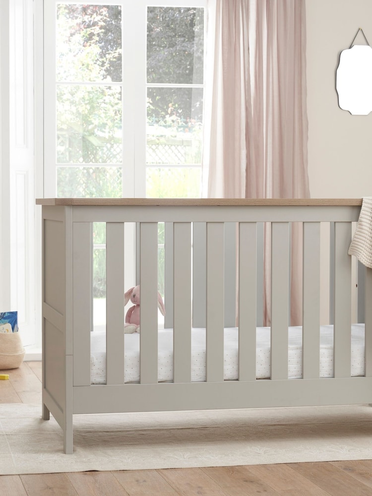 Tutti Bambini Dove Grey Oak Verona Cot Bed - Image 1 of 6 Tutti Bambini Dove Grey Oak Verona Cot Bed - Image 1 of 6