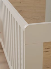 Tutti Bambini White Sand Distressed Oak Alba Mini Cot Bed - Image 6 of 7
