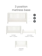 Tutti Bambini White Alba Cot Bed - Image 4 of 7