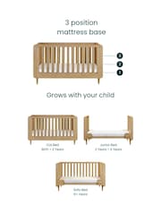 Tutti Bambini Light Oak Japandi Cot Bed - Image 7 of 7
