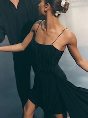 Reiss Black Sophie Reiss | Royal Ballet Pleated Mini Dress - Image 4 of 10