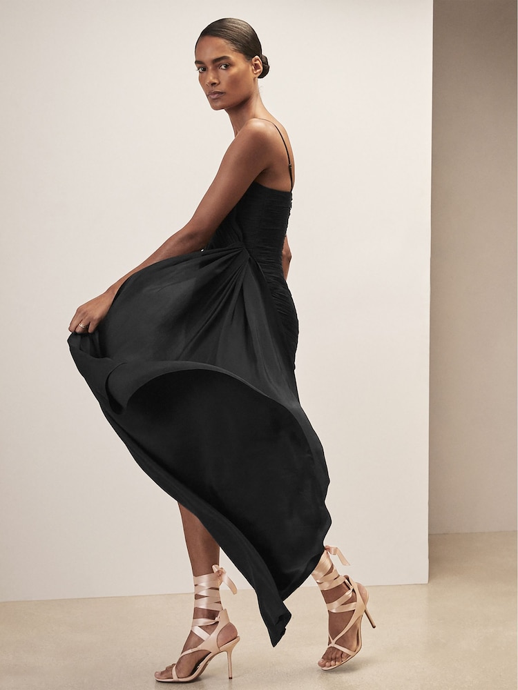 Reiss - Black | Royal Ballet Pleated Mini Dress, 6