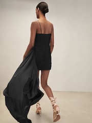Reiss Black Sophie Reiss | Royal Ballet Pleated Mini Dress - Image 9 of 10