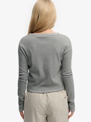 Grau - Superdry Athletic Essential Langarm-Button-Down-Top - Bild 3 von 7