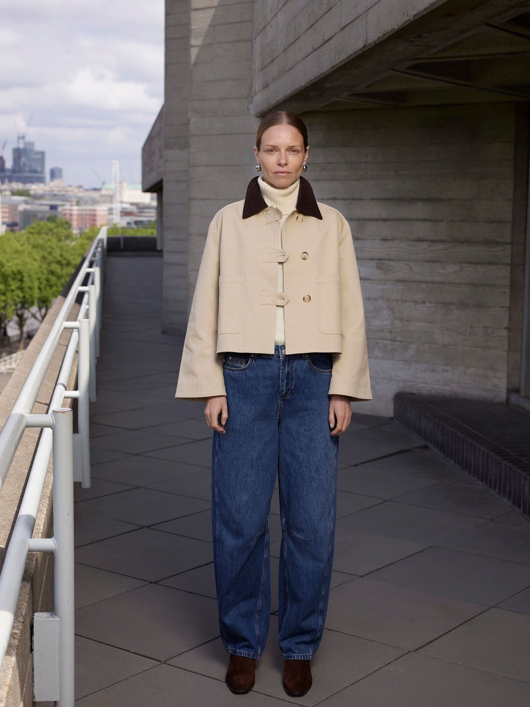Buy Whistles Nude Corduroy Collar Barn Jacket from Next USA