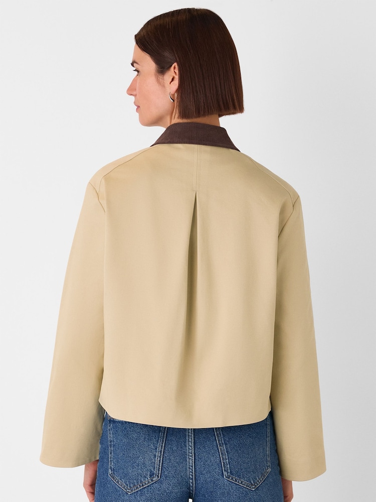 Whistles Nude Corduroy Collar Jacket - Image 2 of 5