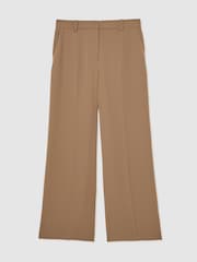 Reiss Camel Margeaux Petite Wide-Leg Tailored Trousers - Image 2 of 7