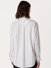 Whistles White Mixed Stripe Oversized Shirt - Image 2 of 5