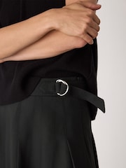 Whistles Black Wool Blend Pleated Kilt Skirt - Image 4 of 4