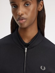 Fred Perry Black Rib Tricot Bomber Jacket - Image 5 of 7