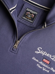 Superdry Navy Athletic Essentials Graphic Half Zip Sweatshirt - Image 2 of 2