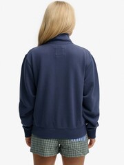 Superdry Navy Athletic Essentials Graphic Half Zip Sweatshirt - Image 4 of 7