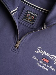 Superdry Navy Athletic Essentials Graphic Half Zip Sweatshirt - Image 7 of 7
