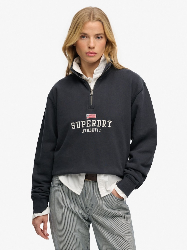 Superdry Navy Sweat Top - Image 1 of 5