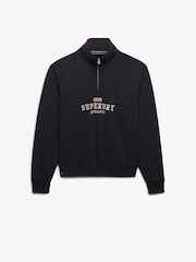 Superdry Navy Athletic Essential Graphic Half Zip Sweat Top - Image 8 of 9
