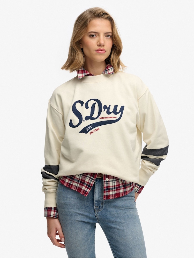 Superdry Cream Sweatshirt - Image 2 of 5