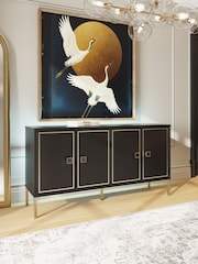 Frank Olsen Black Large Mia 4 Door Sideboard - Image 1 of 10
