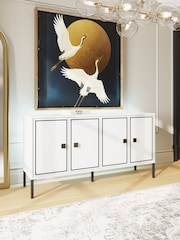 Frank Olsen White Large Mia 4 Door Sideboard - Image 1 of 10
