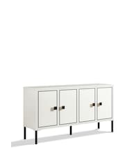 Frank Olsen White Large Mia 4 Door Sideboard - Image 3 of 10
