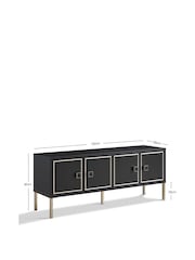 Frank Olsen Black Large Mia 4 Door TV Unit Cabinet - Image 11 of 11