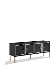 Frank Olsen Black Large Mia 4 Door TV Unit Cabinet - Image 4 of 11