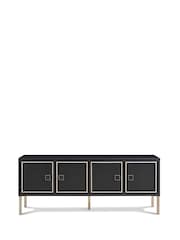 Frank Olsen Black Large Mia 4 Door TV Unit Cabinet - Image 5 of 11
