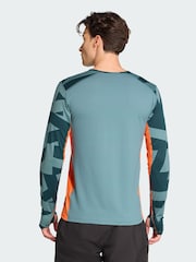 adidas Terrex Green Multi Synthetic Long Sleeve Base Layer - Image 2 of 5