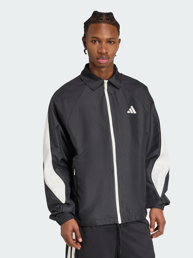 adidas Black Stadium Track Top - Image 1 of 5 adidas Black Stadium Track Top - Image 1 of 5