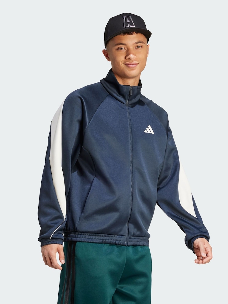 adidas Blue Stadium Track Top - Image 1 of 5 adidas Blue Stadium Track Top - Image 1 of 5