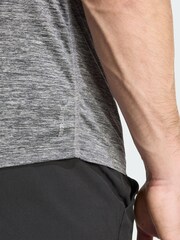 adidas Grey Own The Run Melange T-Shirt - Image 4 of 5