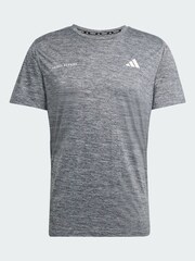 adidas Grey Own The Run Melange T-Shirt - Image 5 of 5