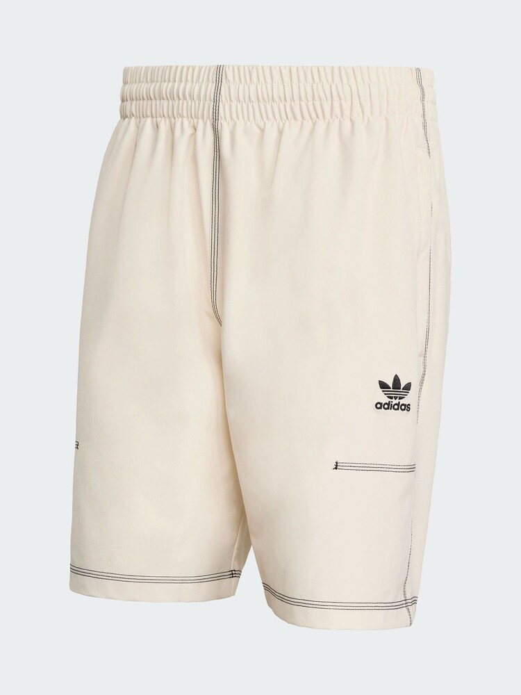 adidas Originals White Trefoil Essentials Shorts - Image 2 of 5 adidas Originals White Trefoil Essentials Shorts - Image 2 of 5